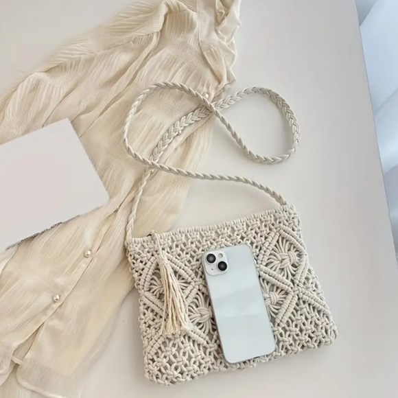 Macrame Crossbody Purse - Picture 6 of 9